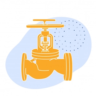 Чугунный клапан обратный фланцевый Ду 50 мм Ру 2.5 кгс/см2 ГОСТ 27477-87