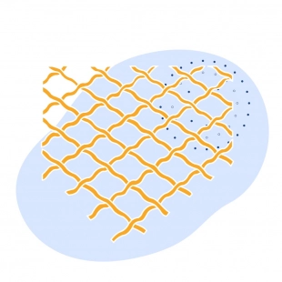Стальная рифленая сетка 40х5х5 мм 12Х18Н10Т ГОСТ 3306-88