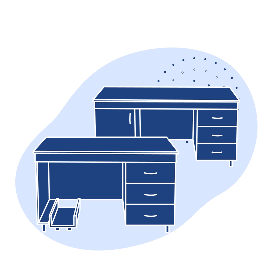 Письменный и компьютерный стол ЛАБ-1200 СК 1200х570х760 мм